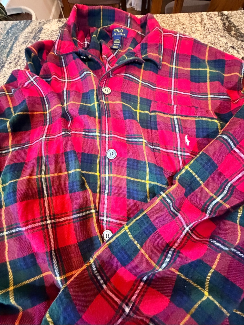 Polo by Ralph Lauren Red and Green Plaid Button-Down Shirt